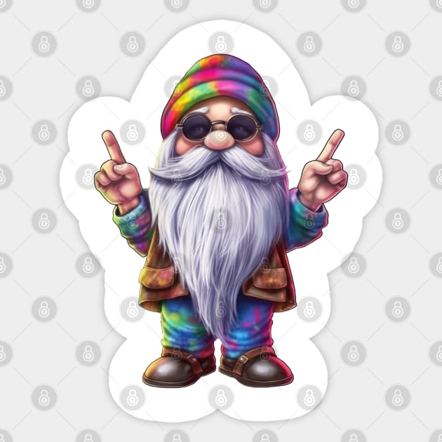 Hippie Gnome #25 Sticker by Chromatic Fusion Studio